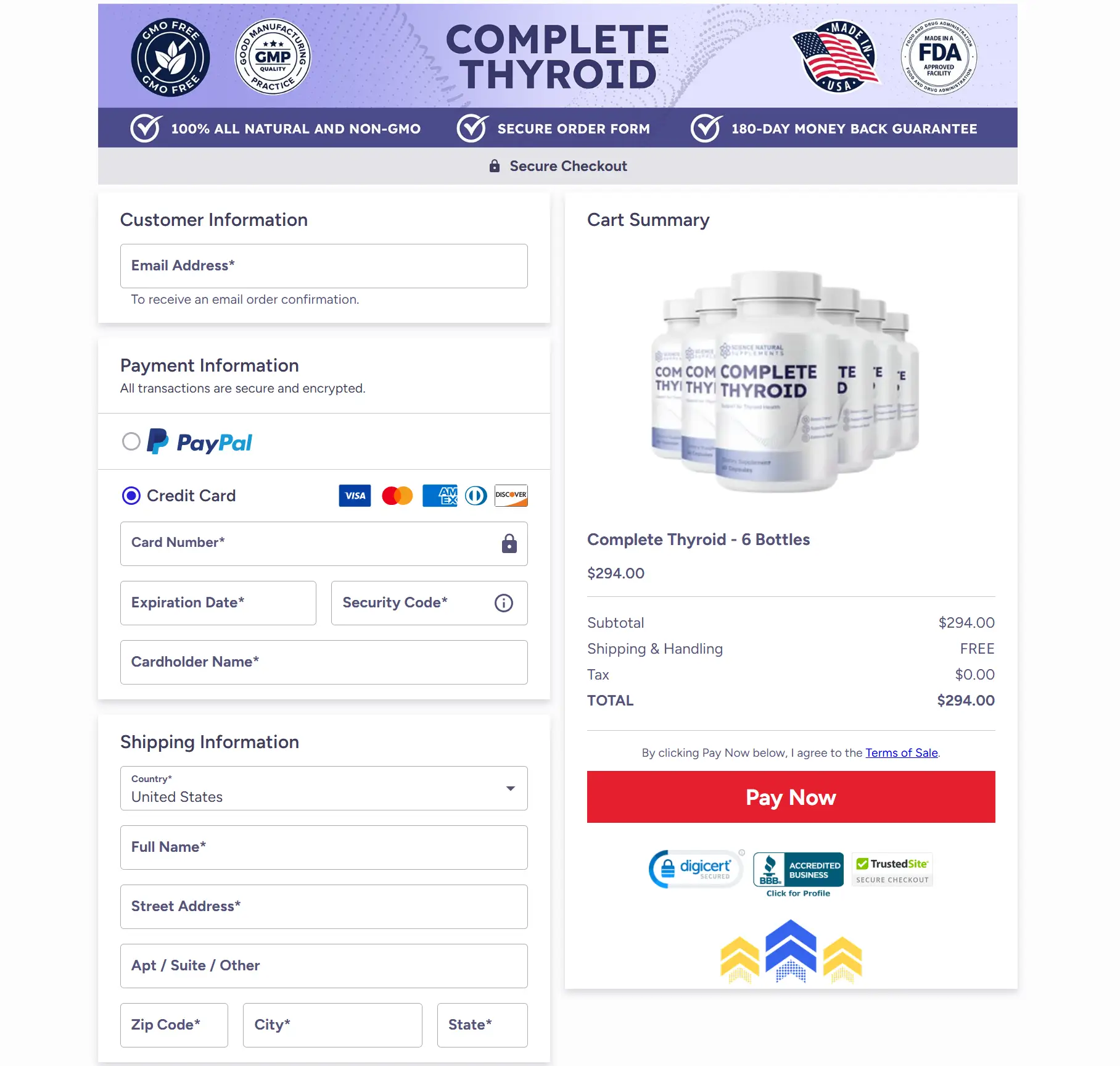 Complete Thyroid Order
